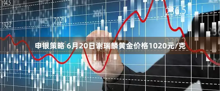 申银策略 6月20日谢瑞麟黄金价格1020元/克